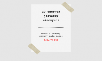 20.06 Biuro nieczynne