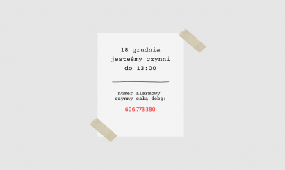 18.12 skrócone godziny urzędowania