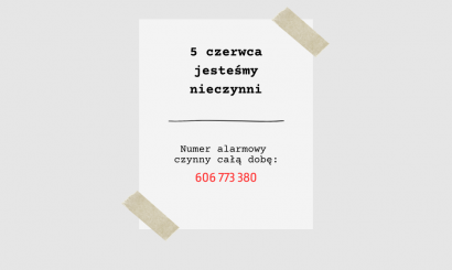 5 czerwca 2026 biuro nieczynne